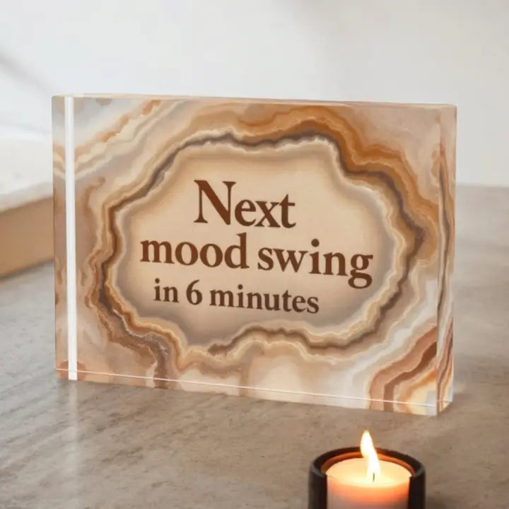 Next Mood Swing Art Crystal Block Paperweight Decor