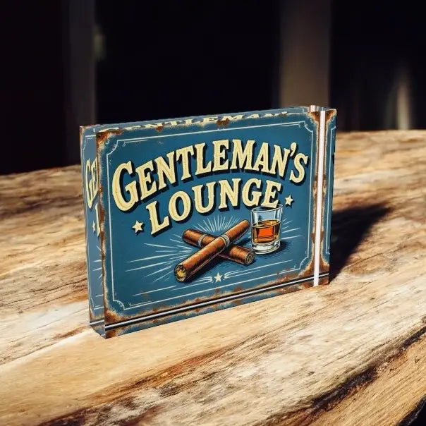 Gentlemen’s Lounge Father’s Day Crystal Block Table Decor