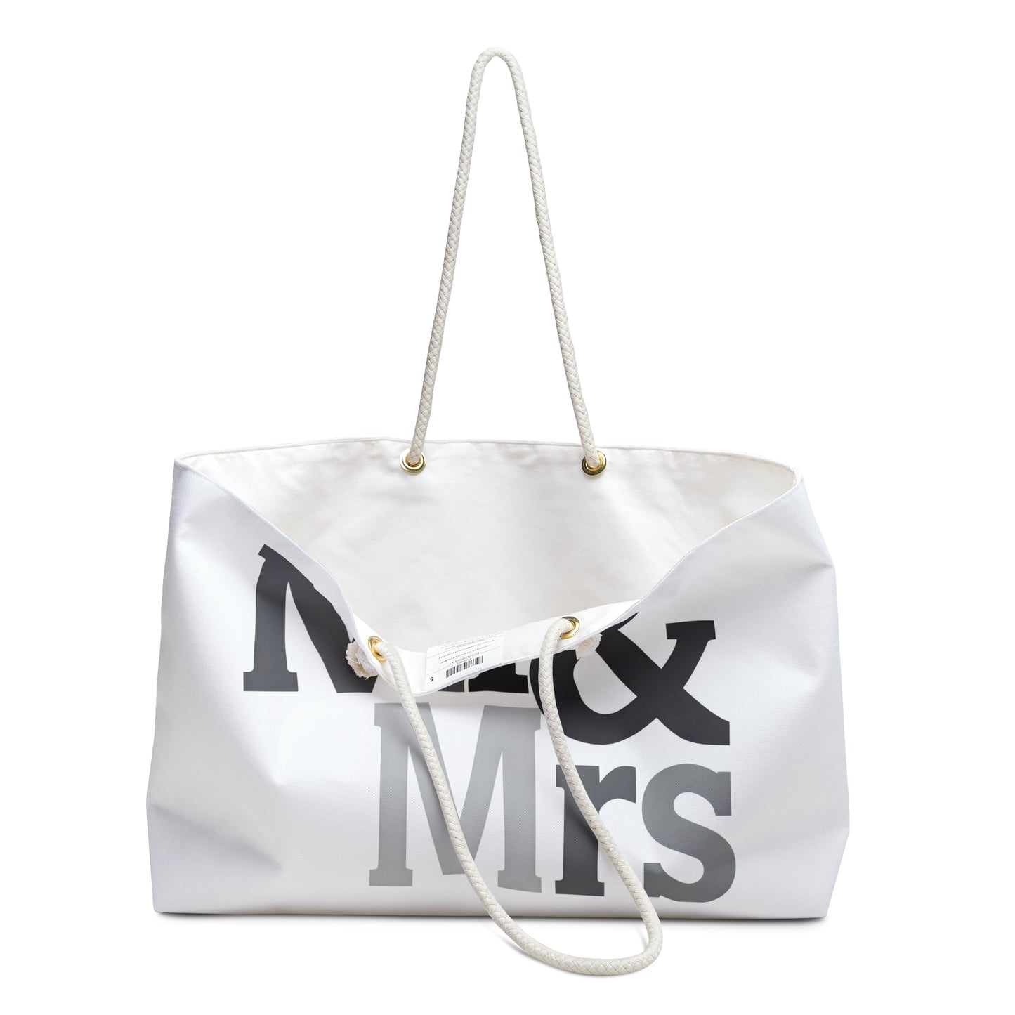 Mr and Mrs Wedding Gift Engagement Gift Tote Beach Bag Travel Bag Weekender Bag