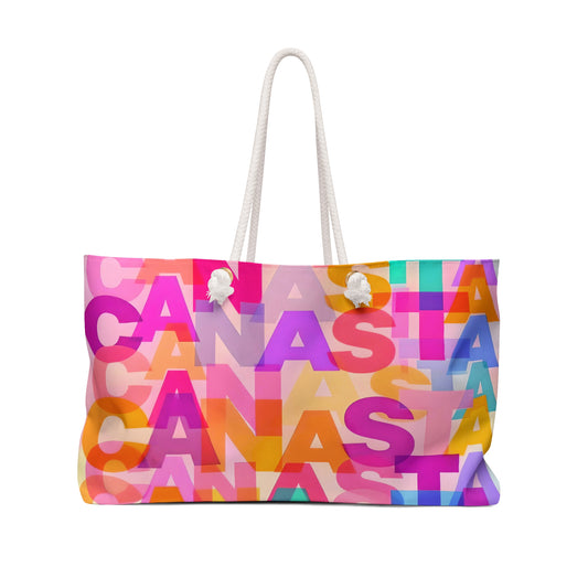 Canasta Art Tote Beach Bag Travel Bag Weekender Bag