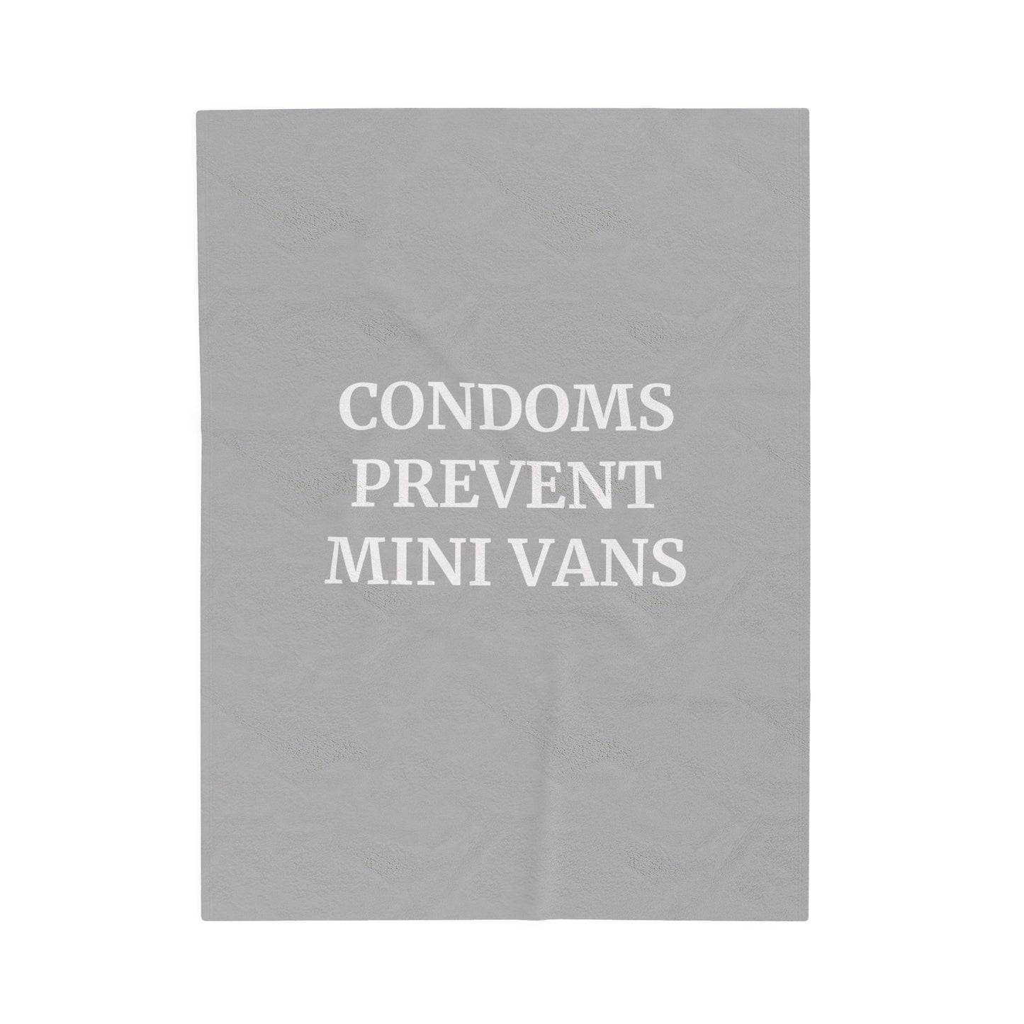 Condoms Prevent Mini Vans Funny Throw Blanket Velveteen Plush Blanket