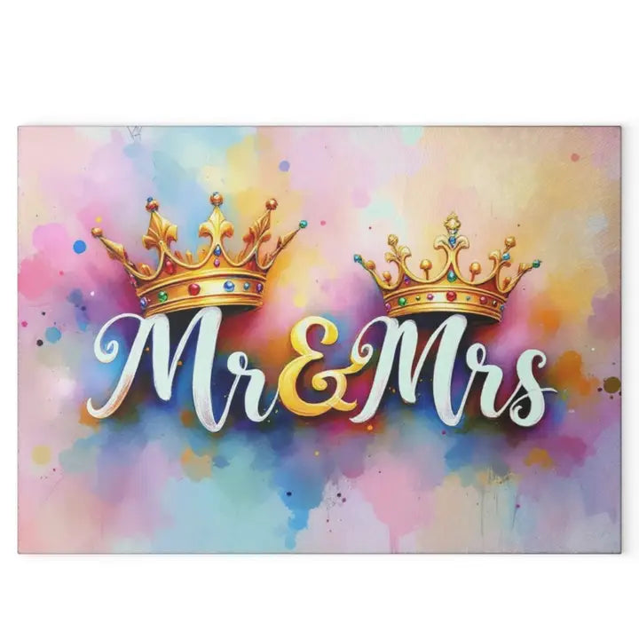 Mr. And Mrs. Wedding New Home Art Cutting Board Charcuterie Board