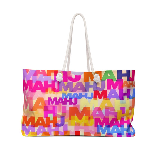 Mahjong Art Tote Beach Bag Travel Bag Weekender Bag