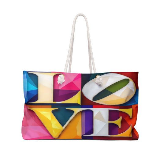 LOVE Art Tote Beach Bag Travel Bag Weekender Bag