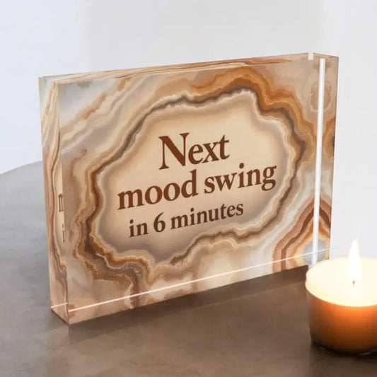 Next Mood Swing Art Crystal Block  Paperweight Decor
