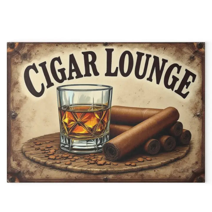 Cigar Lounge Art Cutting Board Charcuterie Board