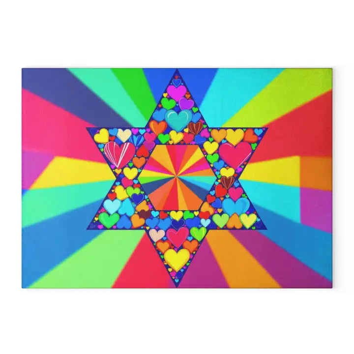 Star Of David Judaica Cutting Board Candle Board