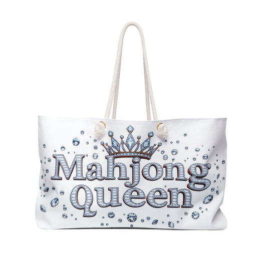 Mahjong queen Diamonds  Art Tote Beach Bag Travel Bag Weekender Bag