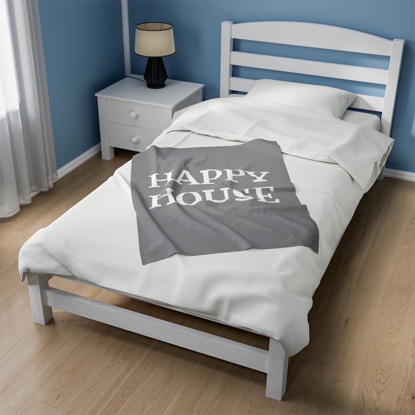 HAPPY HOUSE Throw Blanket Velveteen Plush Blanket