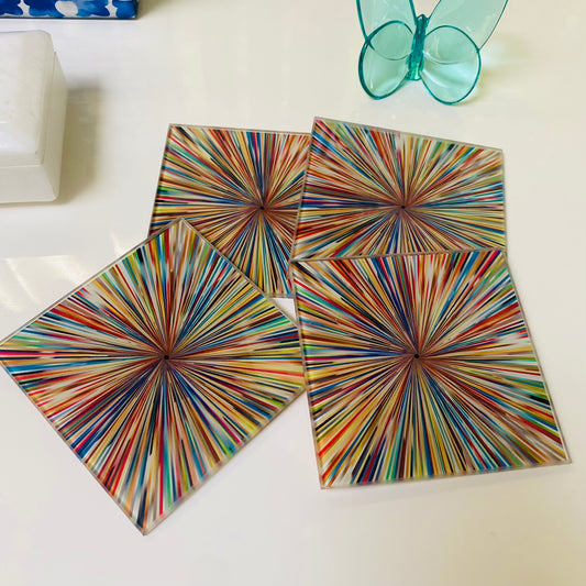 Set Of 4 Abstract Coasters