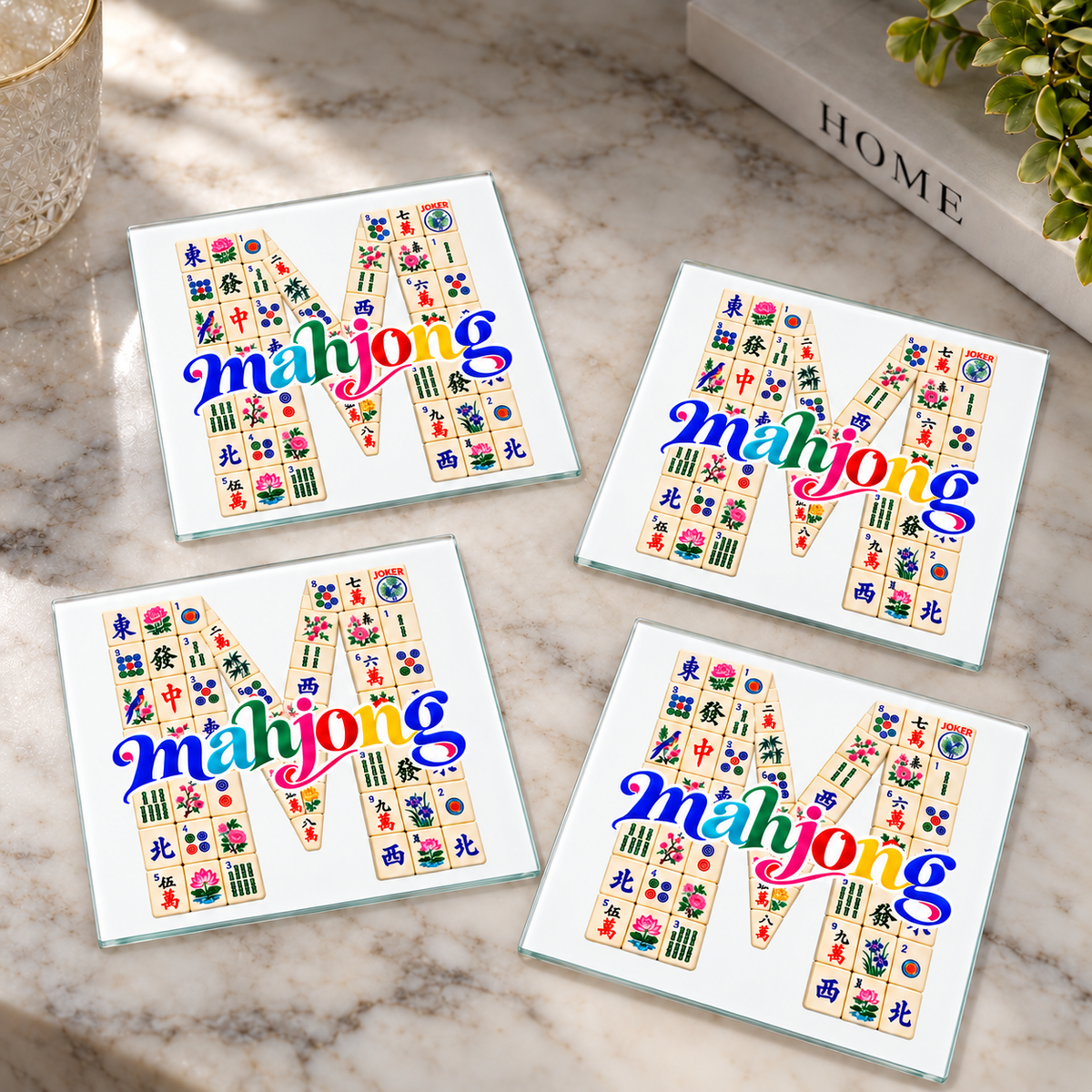 M Is For Mahjong Coaster Set