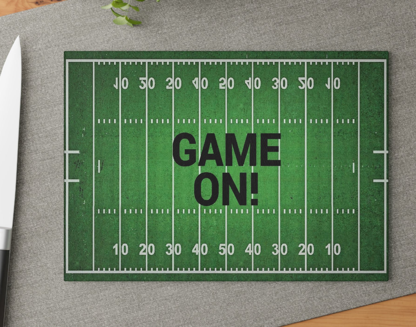 Game On Football Cutting Board Serving Platter