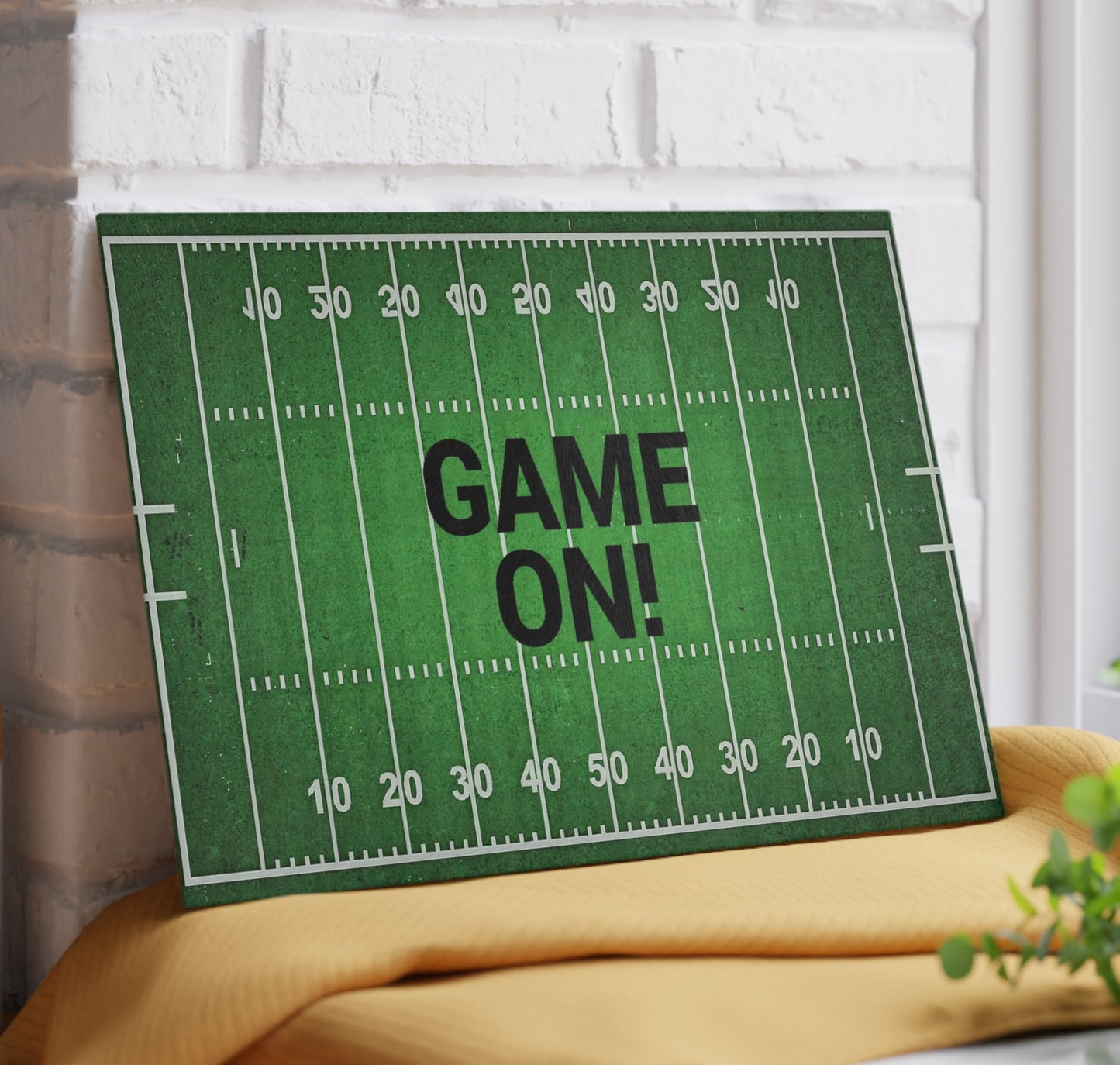Game On Football Cutting Board Serving Platter