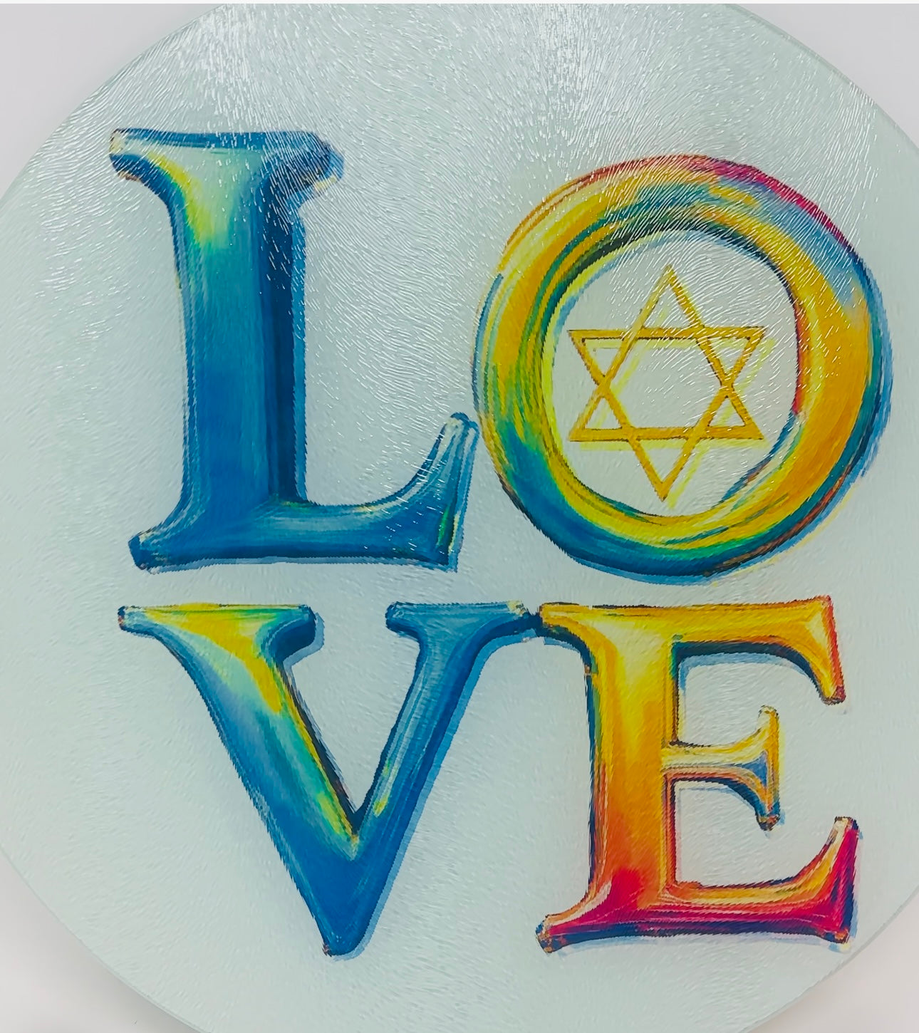 LOVE Star Of David Cutting Board