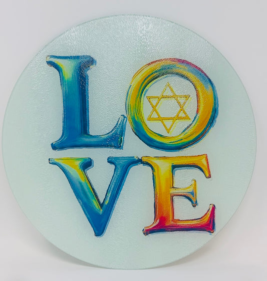 LOVE Star Of David Cutting Board