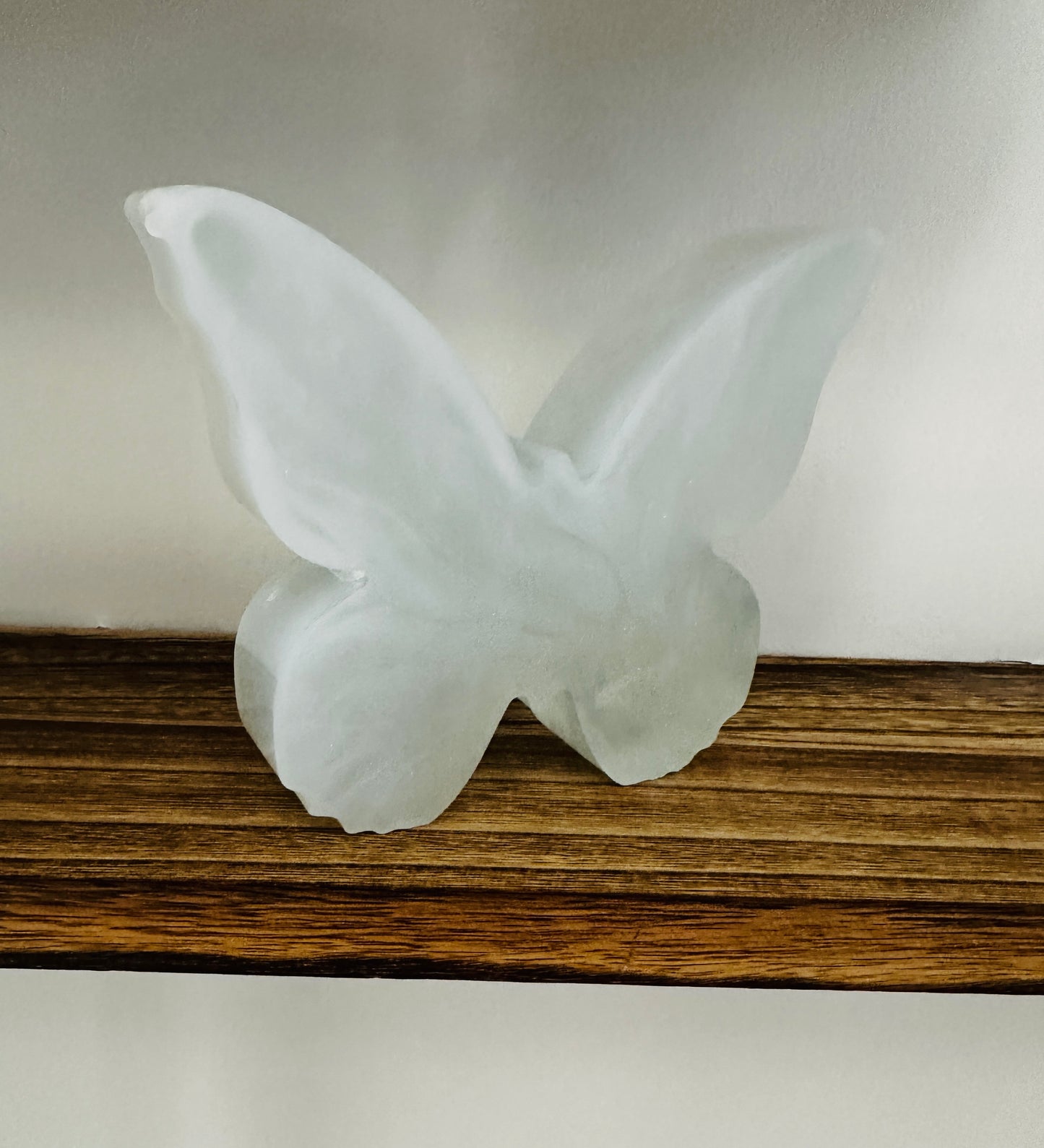 Large White Butterfly Resin Sculpture