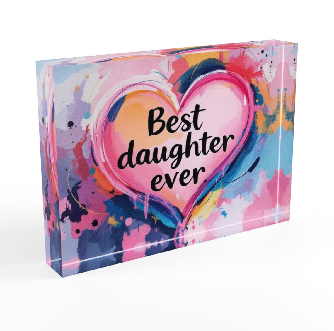 Best Daughter Ever Crystal Block
