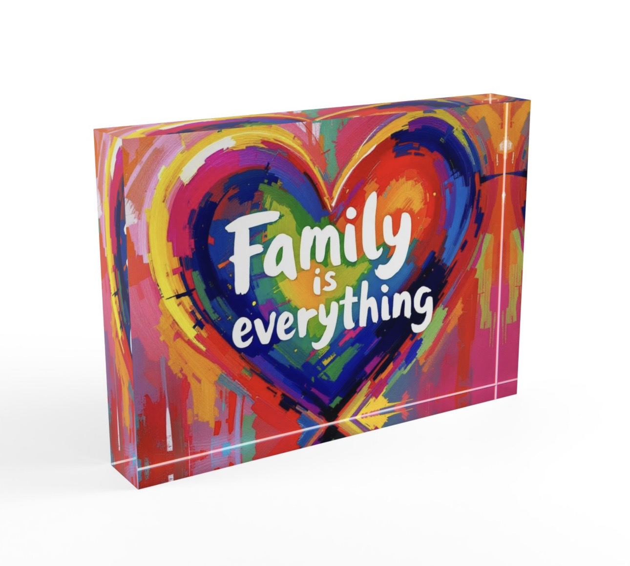 Family Is Everything Crystal Block