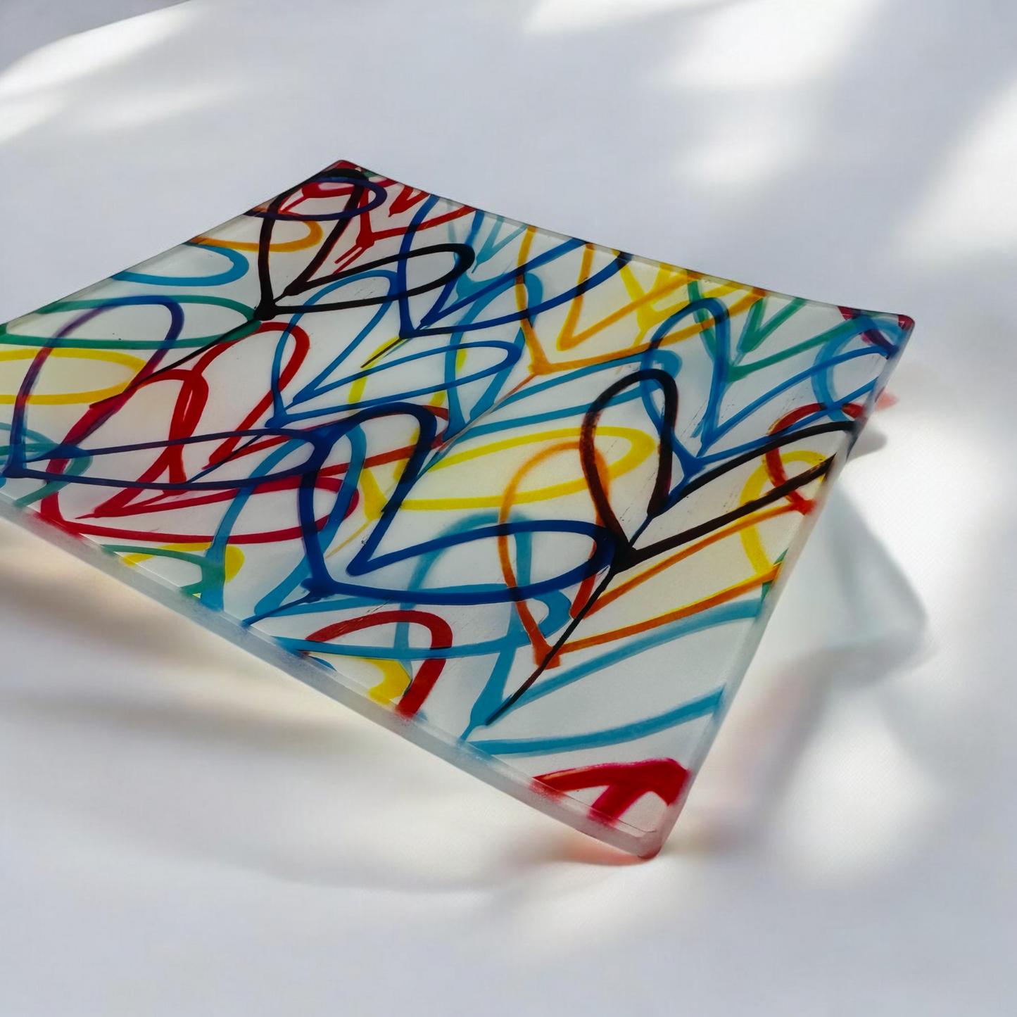 Graffiti Colorful Hearts Love Trinket Dish Catchall