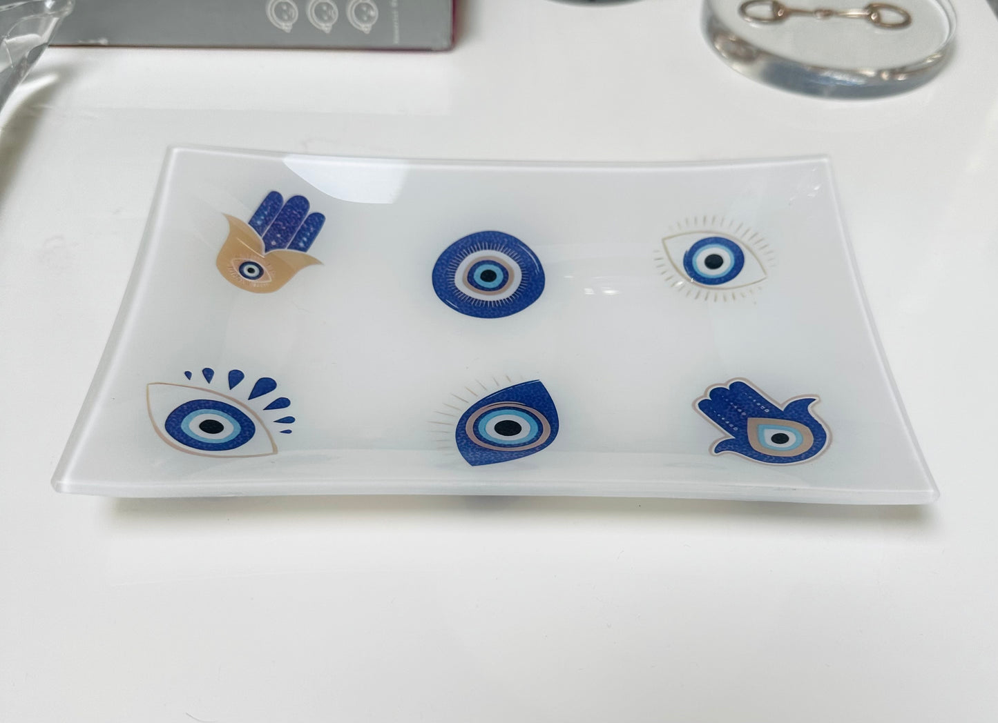 Evil Eye Good Luck Trinket Tray Catchall