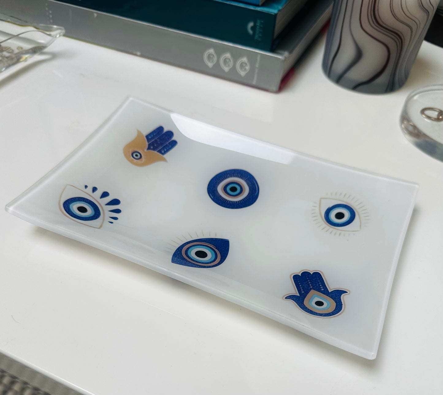 Evil Eye Good Luck Trinket Tray Catchall