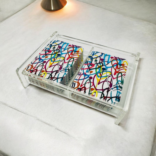 Colorful Hearts Double Deck Playing Cards