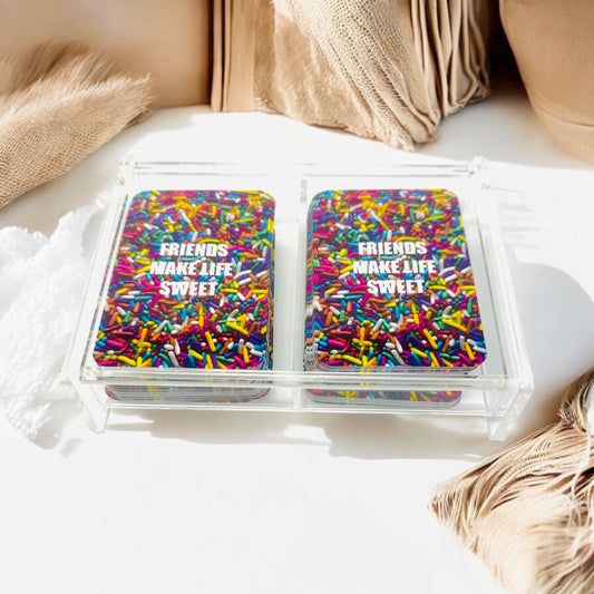 Friends Make Life Sweet Double Deck Playing Cards Canasta