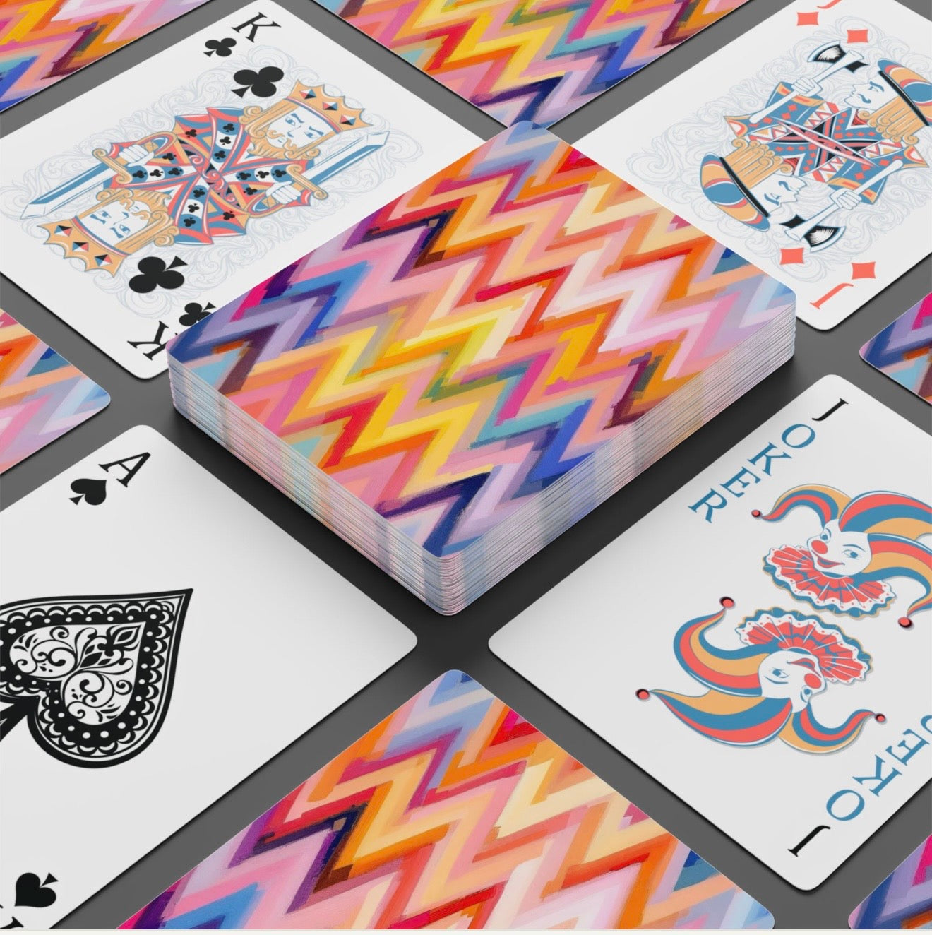 Modern Chevron Art Deck Off Playing Cards