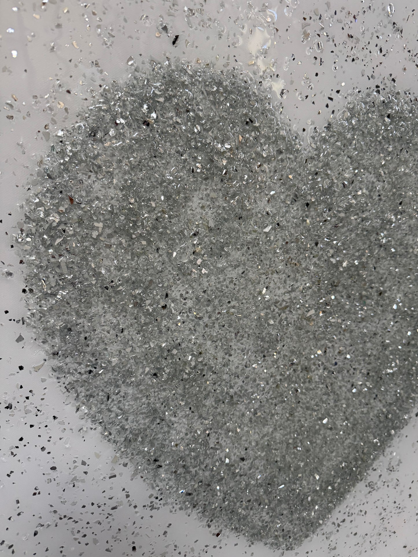 All The Love Crushed Glass Resin Wall Art