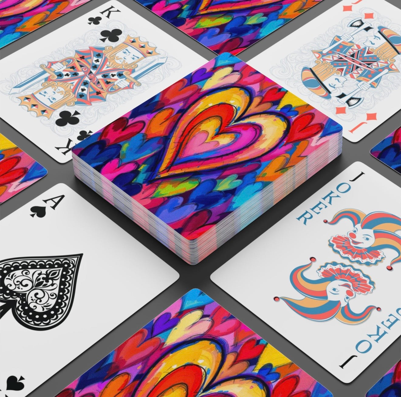 Artful Hearts Canasta Deck Of Playing Cards