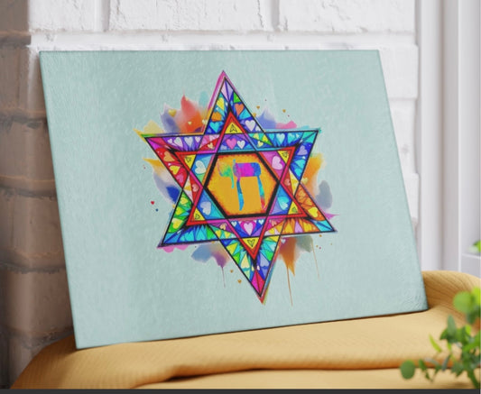 Star Of David Judaica Jewish Star Cutting Board Charcuterie Board