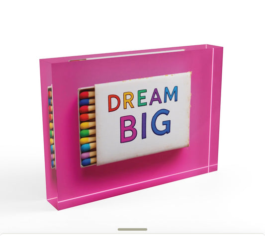Dream Big Matches Crystal Block Table Decor