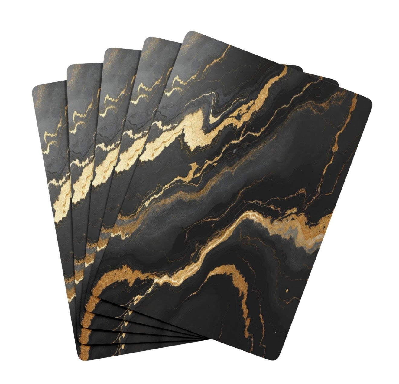Black Agate Marble Canasta Deck Of Playing Cards