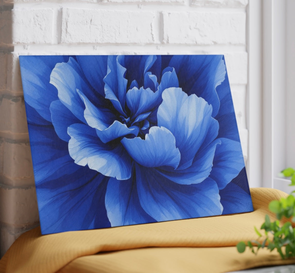 Gorgeous Blue Floral Flowers Cutting Board Charcuterie Board