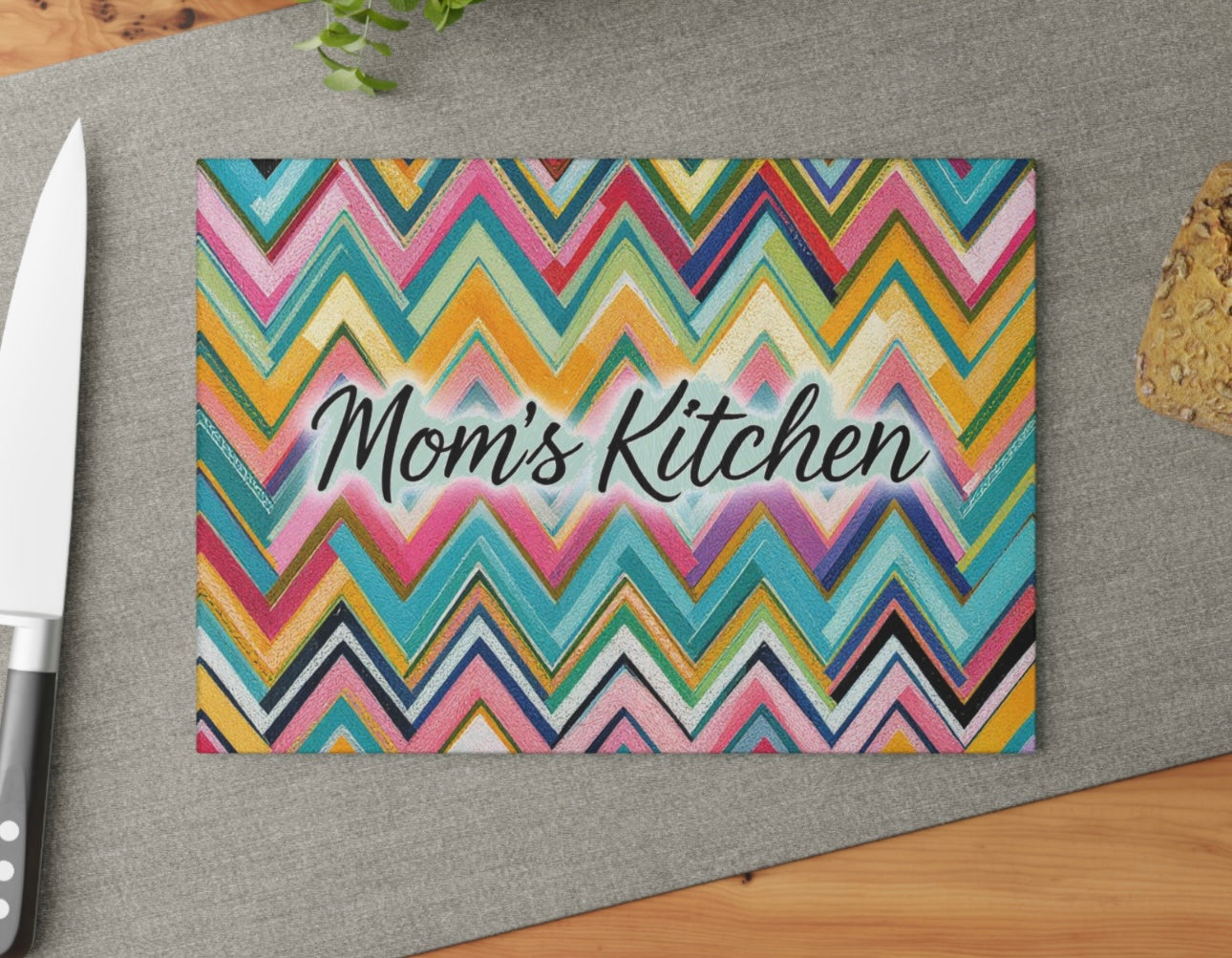 Mom’s Kitchen Abstract Cutting Board Charcuterie Board