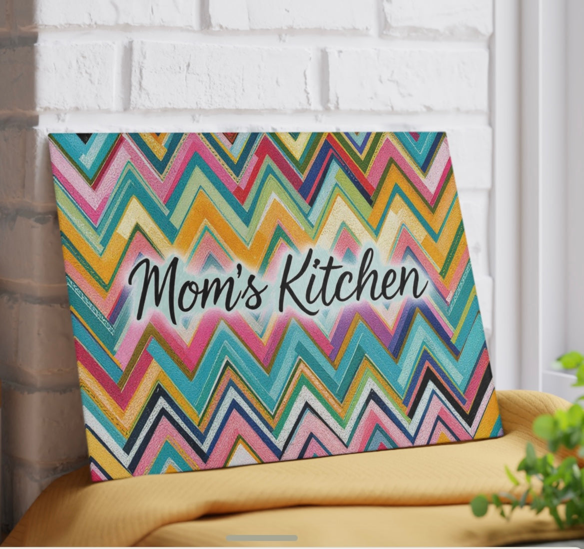 Mom’s Kitchen Abstract Cutting Board Charcuterie Board