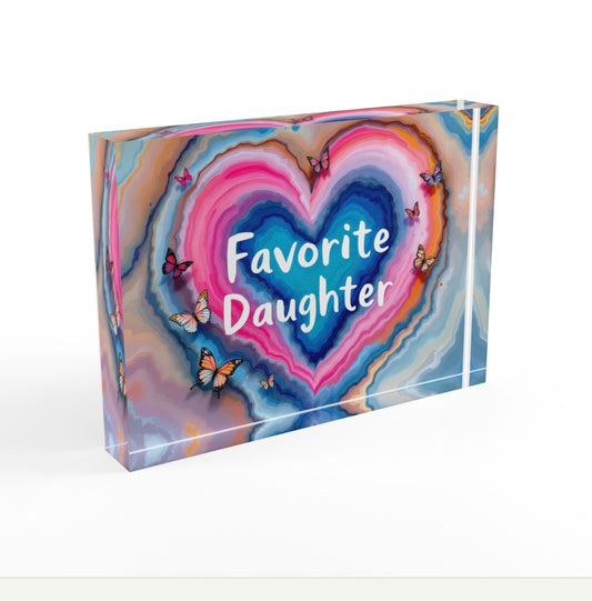 Favorite Daughter Crystal Block Table Decor