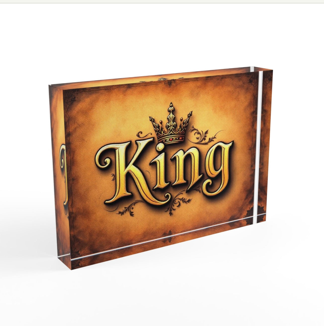 KING Acrylic Block Table Decor