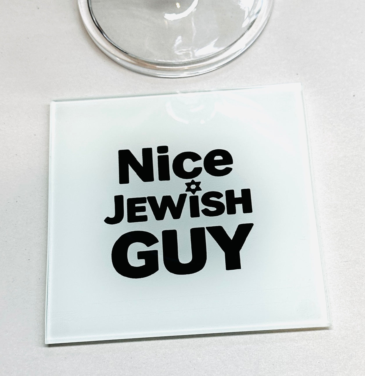 Nice Jewish Guy Glass Coaster