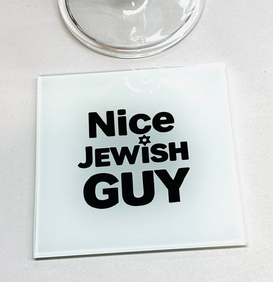 Nice Jewish Guy Glass Coaster
