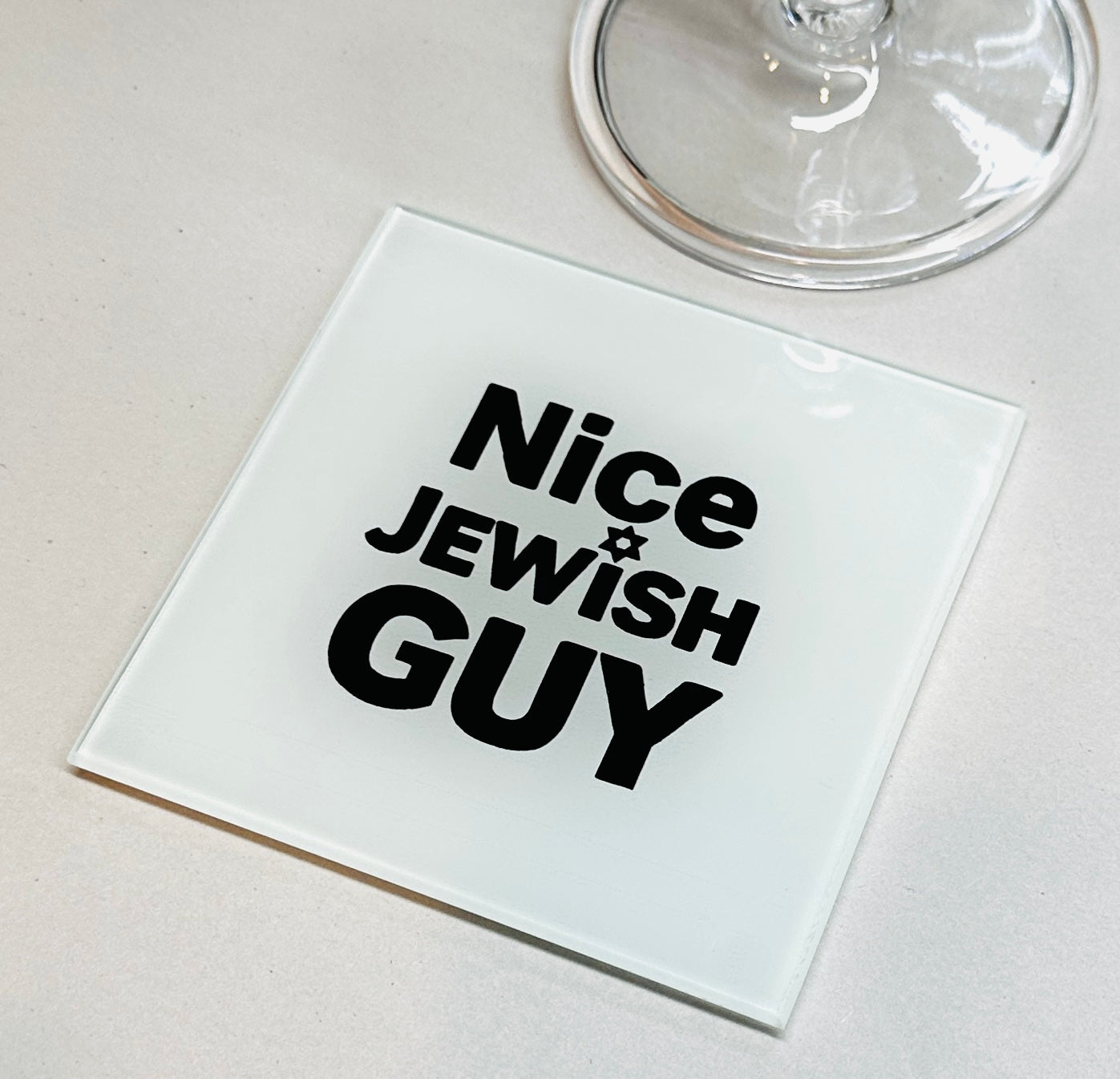 Nice Jewish Guy Glass Coaster