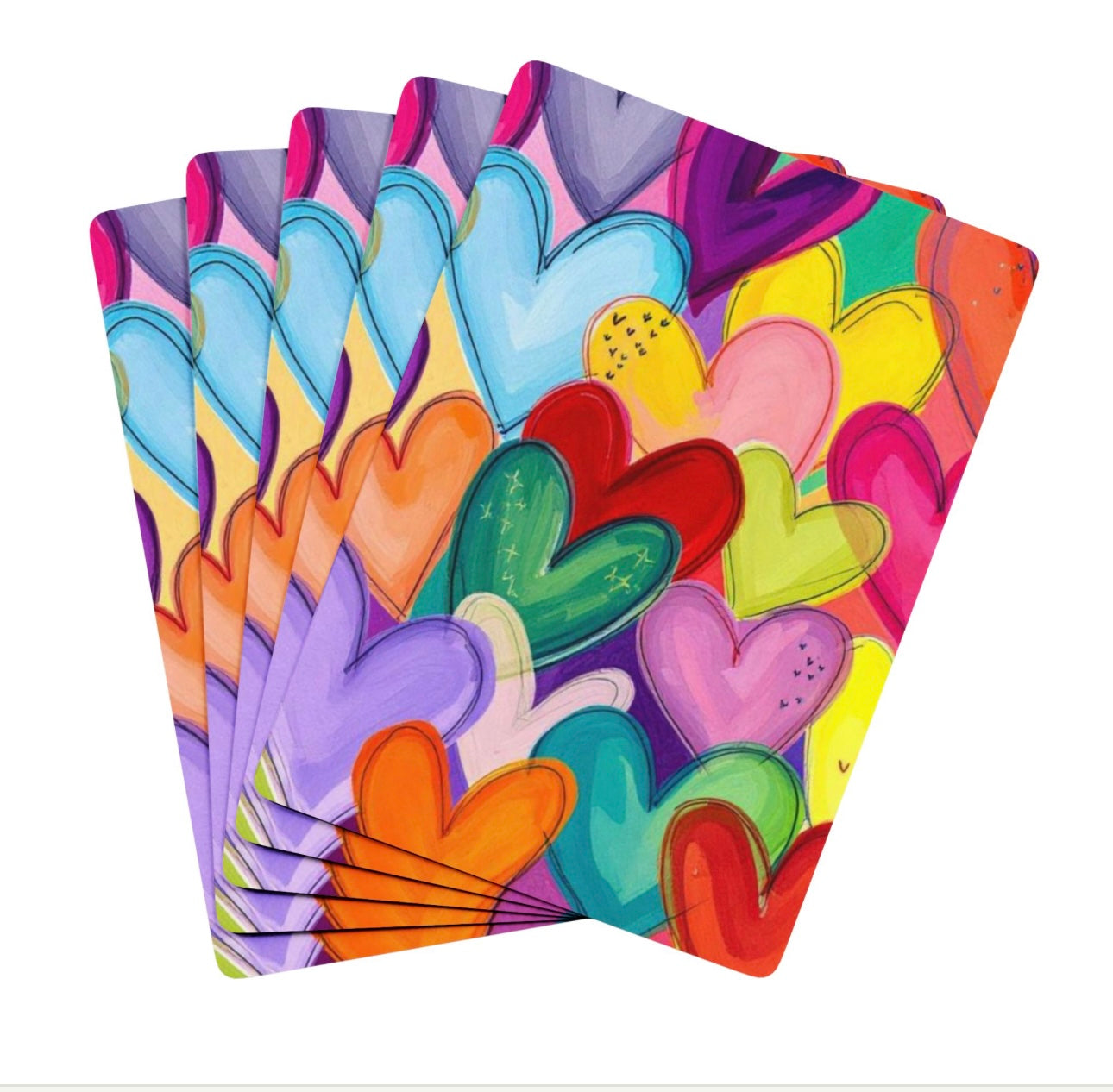 Color hearts Art Deck Of Playing Cards
