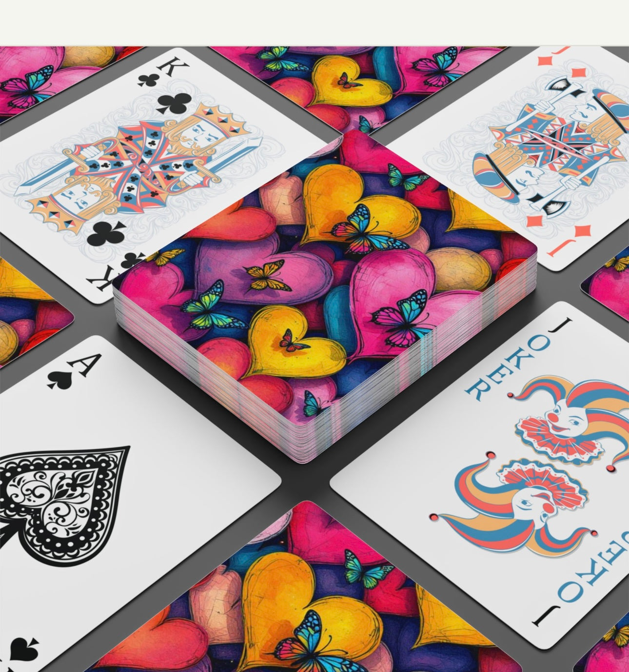 Hearts And Butterflies Deck Of Playing Canasta