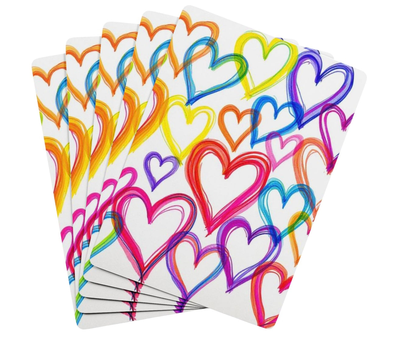 Graffiti Hearts Deck Of Playing Cards Canasta