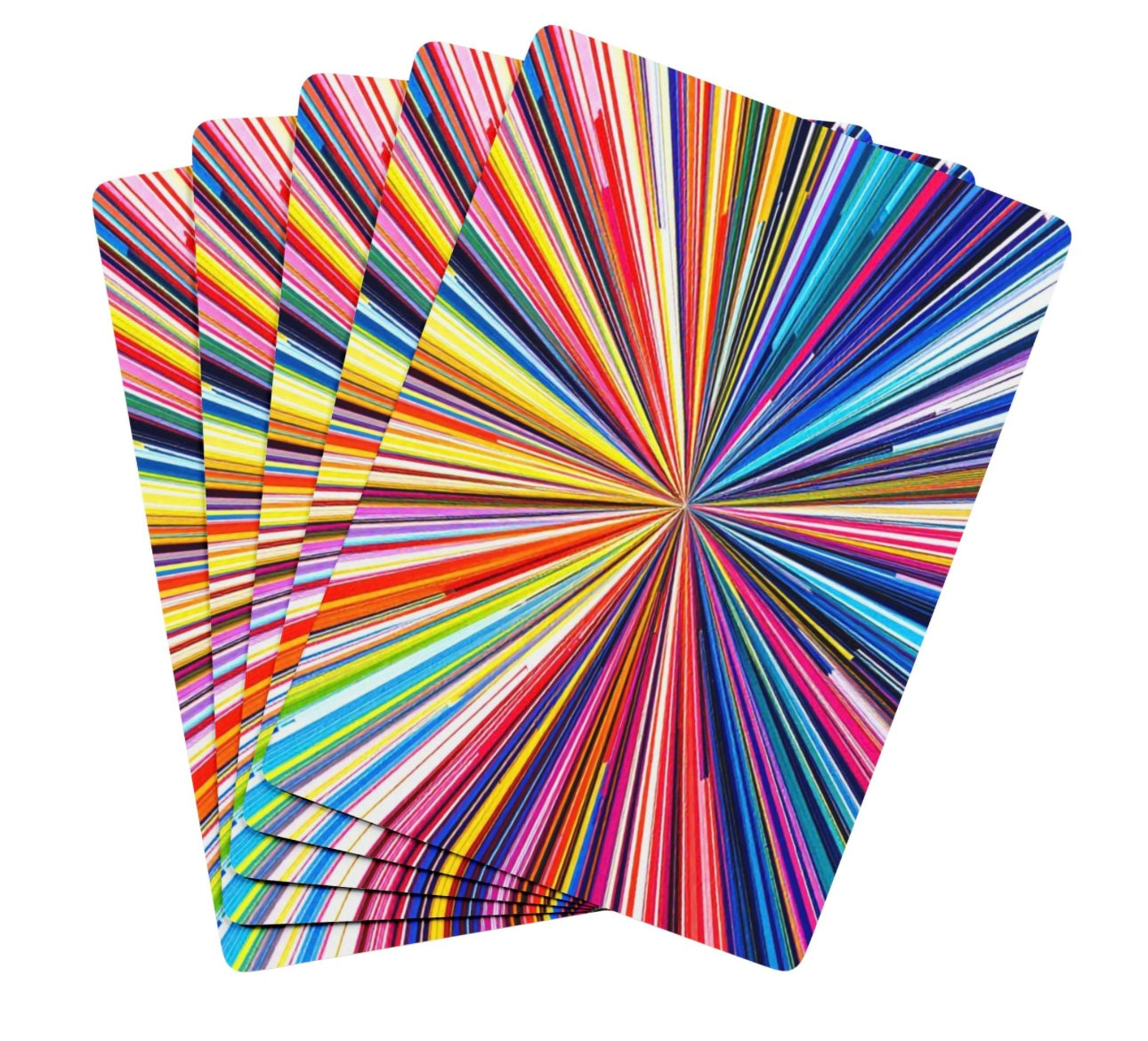 Abstract Modern Colorful Deck Of Playing Cards Canasta