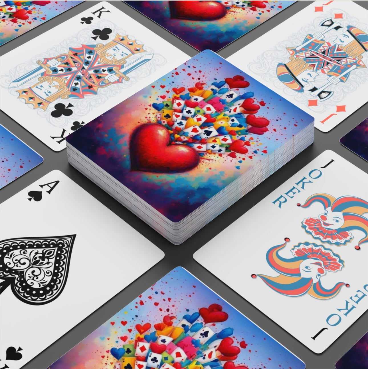 Hearts And Cards Deck Of Cards