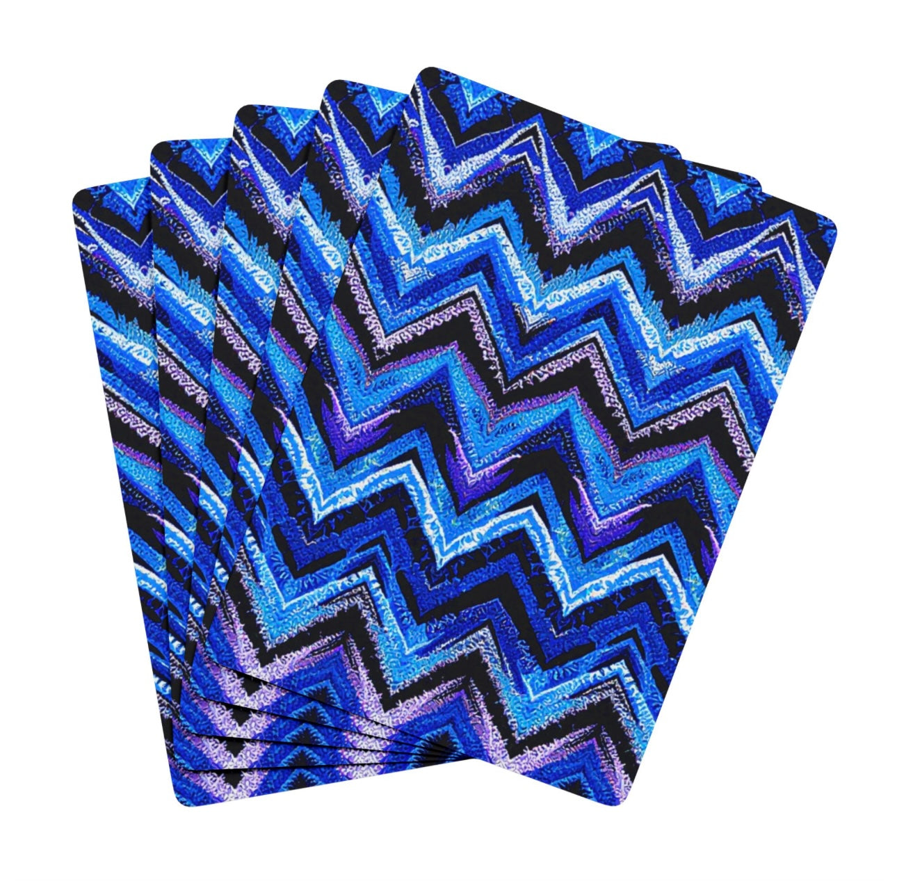 Chevron Blues Art Deck Of Playing Cards