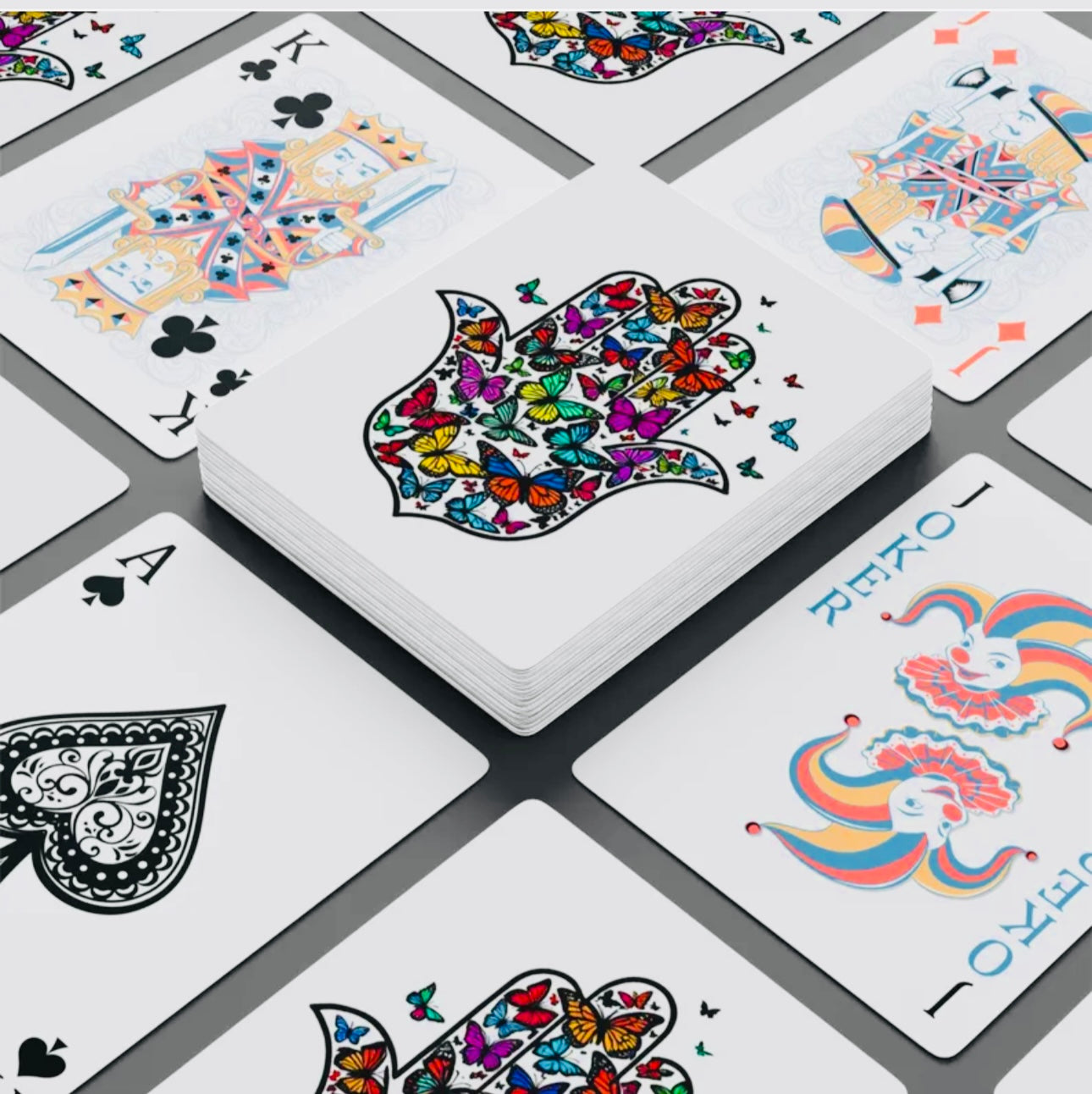 Butterfly Hamsa Deck Of Playing Cards