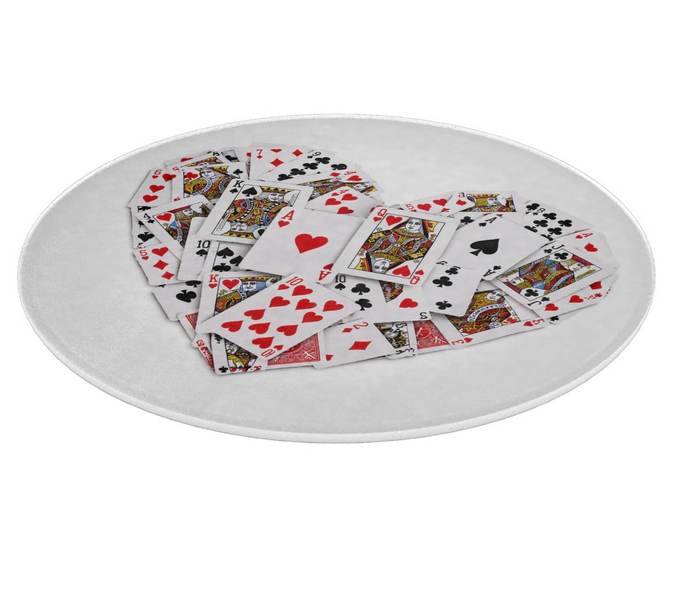 Cards on the board. Memories at the table. Canasta Lover Heart Playing Cards Cutting Board