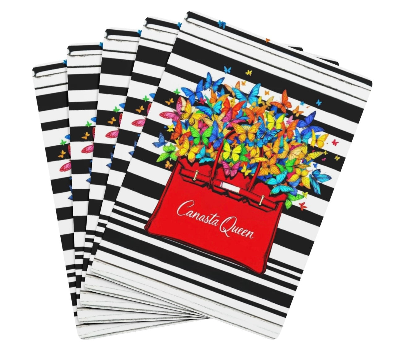 Canasta Queen Butterfly  Deck Of Playing Cards